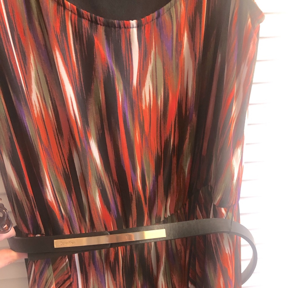 Calvin Klein long dress with belt - Picture 3 of 4